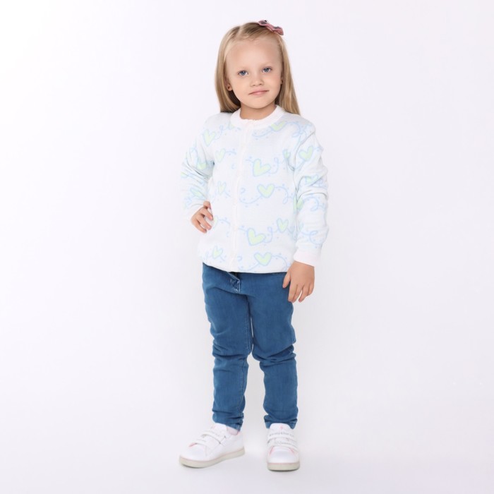 Жакет детский, цвет белый, рост 98-104 см