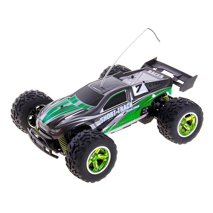 Машина радиоуправляемая "Гонка" с аккумулятором, 4 ведущих колеса, в пакете, МИКС