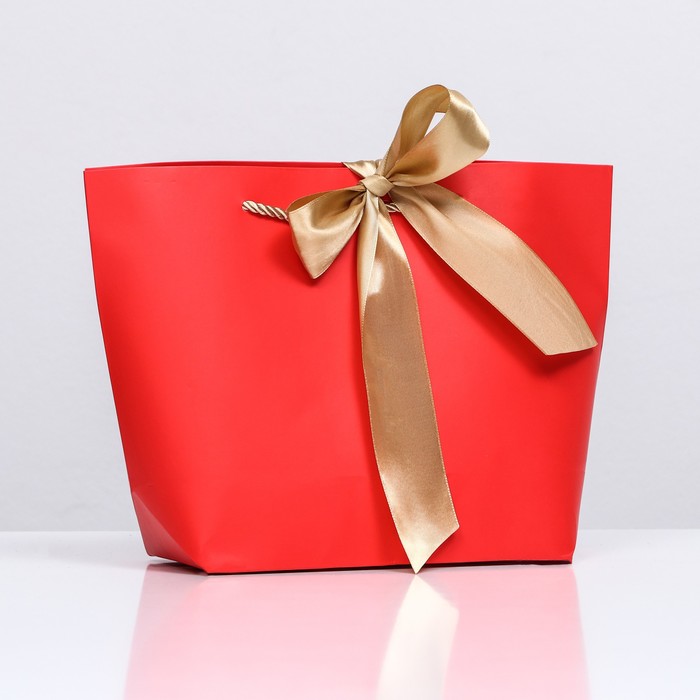 Пакет подарочный с лентой 19 х 20 х 9 см Красный пакет подарочный с лентой бирюзовый 37 х 25 х 11 см
