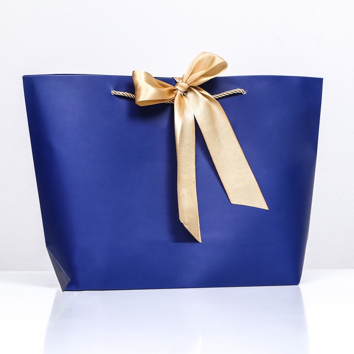 Пакет подарочный с лентой 26 х 25 х 11 см Синий пакет подарочный с лентой бирюзовый 37 х 25 х 11 см