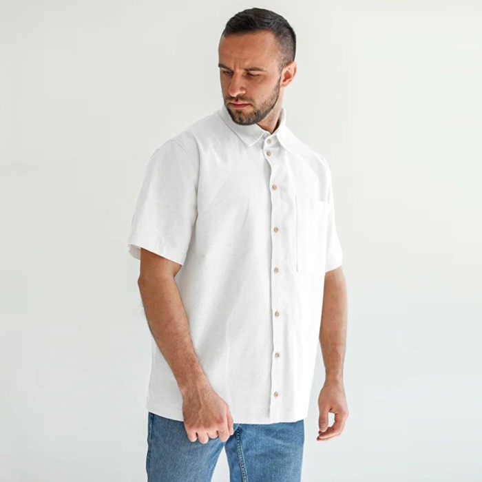 Рубашка мужская, цвет белый, размер 54