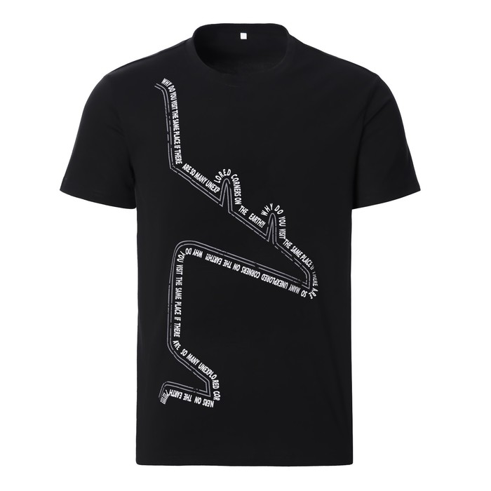Футболка мужская, цвет чёрный, размер 54