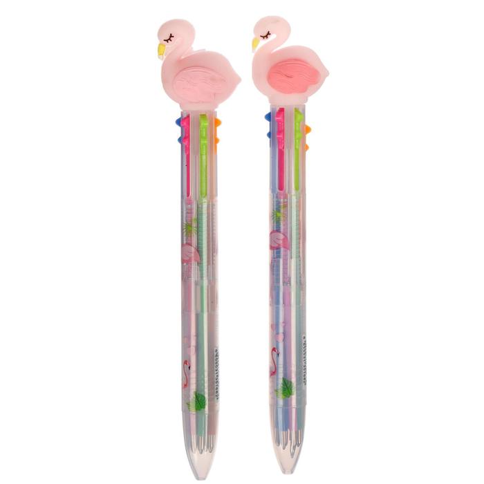 Ручка шариковая автоматическая 3-х цветная МИКС