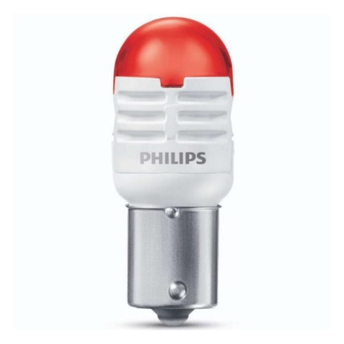Лампа Philips P21W 12 В, LED (BA15s) 1.75W RED Ultinon Pro3000 LED, 2 шт, 11498U30RB2