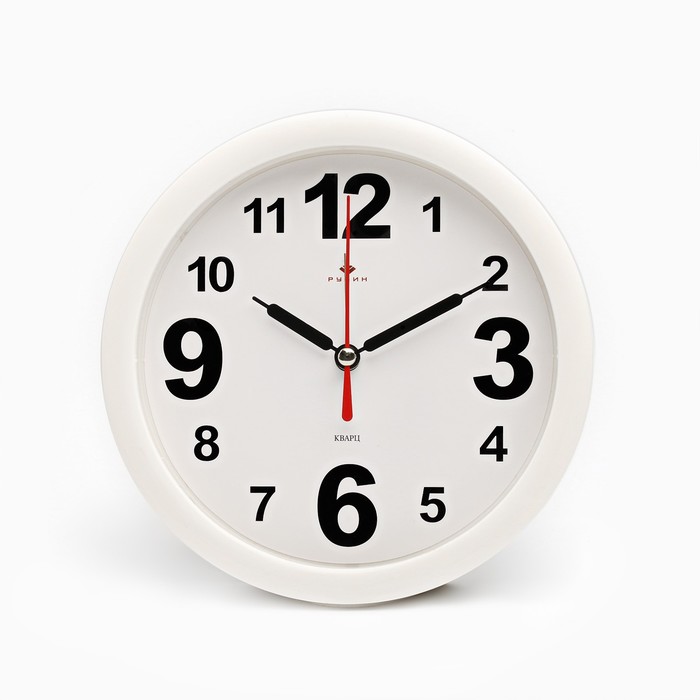 Часы - будильник настольные Классика, дискретный ход, циферблат 15 см, 16.5 х 16.5 см, АА часы будильник настольные цветочный узор дискретный ход d 15 см 15 7 х 15 7 см аа