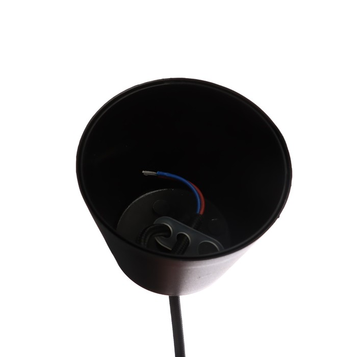 Патрон Е27 IN HOME, силикон, со шнуром 1 м, черный