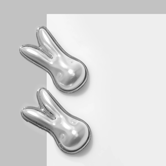 Серьги с жемчугом «Заяц» ушастый, цвет белый в серебре брошь перламутр веточка с жемчугом цвет белый в серебре