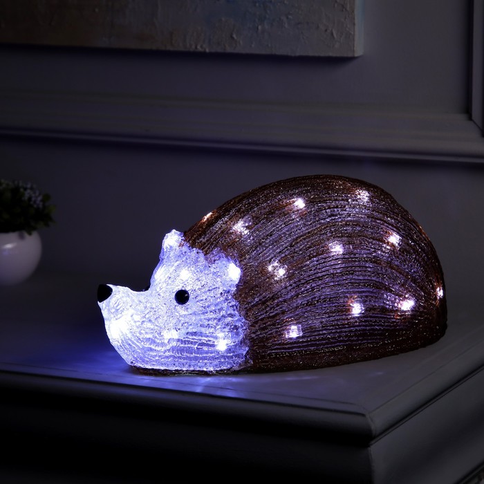 Светодиодная фигура «Ёжик» 35 × 16 × 20 см, акрил, 30 LED, 220 В, свечение белое светодиодная фигура мишка на доске 25 × 35 × 19 см акрил 50 led 220 в свечение белое