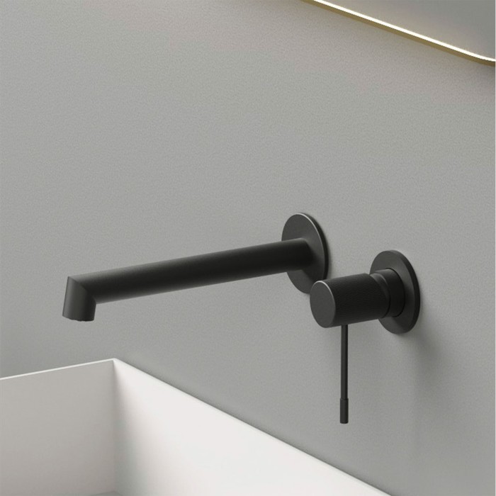 Смеситель для раковины Vincea Desire VBFW-1D1MB, встраиваемый, излив 194 мм, черный