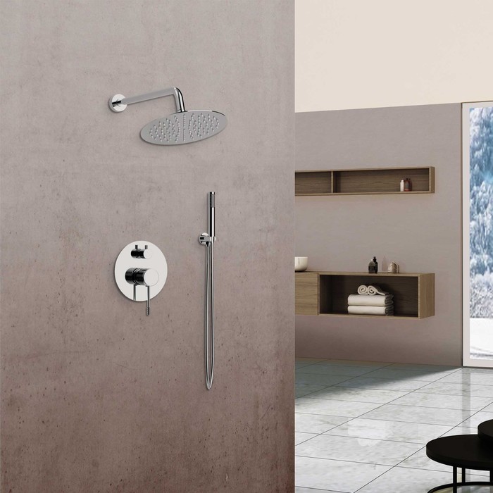 

Душевая система Vincea Desire VSFW-1D1CH, встраиваемая, тропический душ, душевой набор, хром 10013
