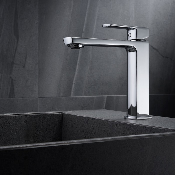 Смеситель для раковины Vincea Next VBF-1N1CH, однорычажный, излив 142 мм, латунь, хром