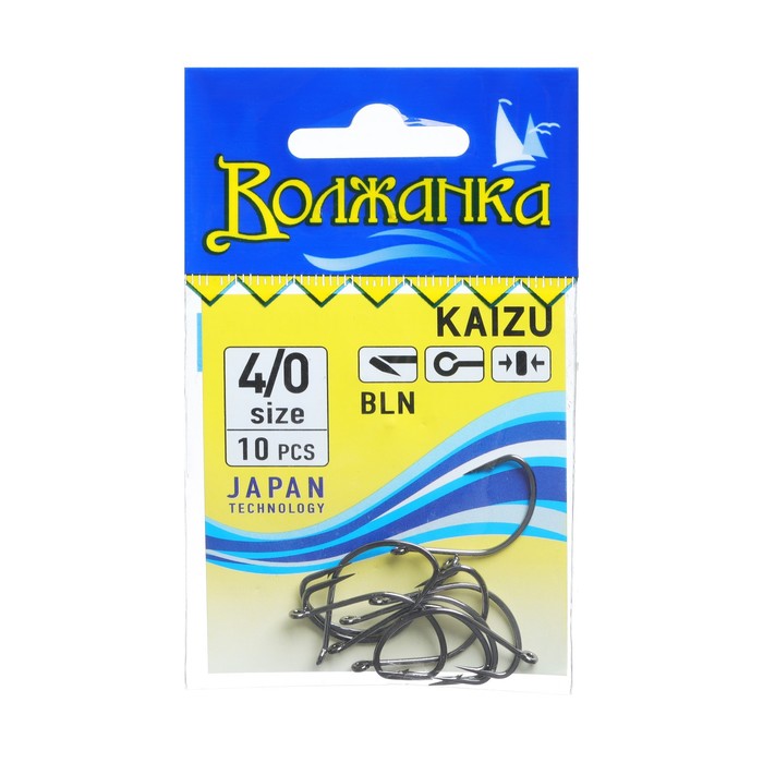 

Крючки "Волжанка" Kaizu № 4/0, 10 шт