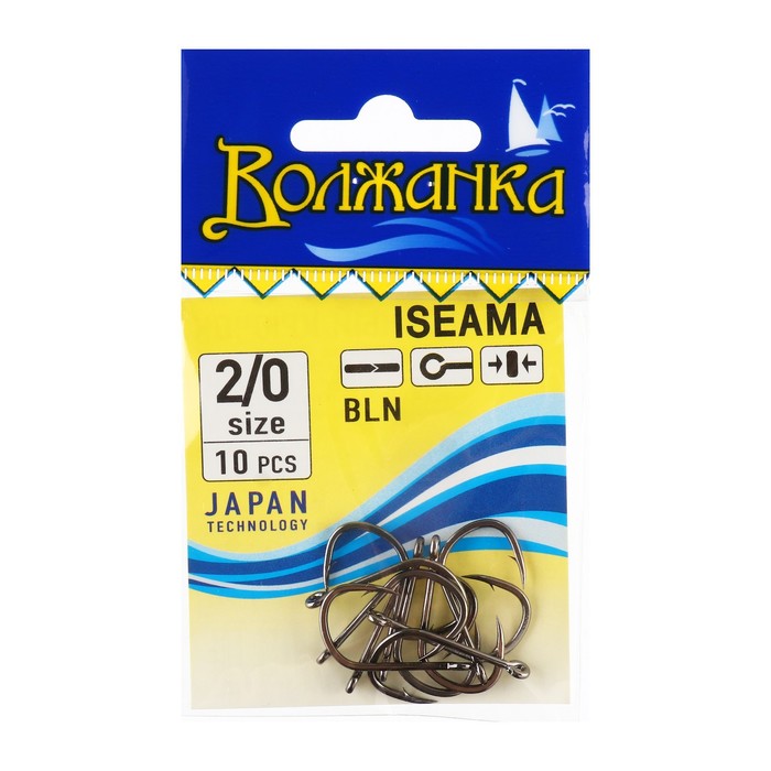 

Крючки "Волжанка" Iseama № 2/0, 10 шт