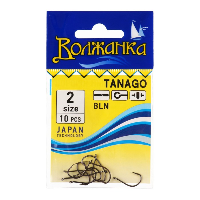 

Крючки "Волжанка" Tanago № 2, 10 шт
