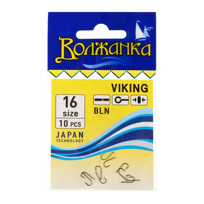 

Крючки "Волжанка" Viking №16, 10 шт
