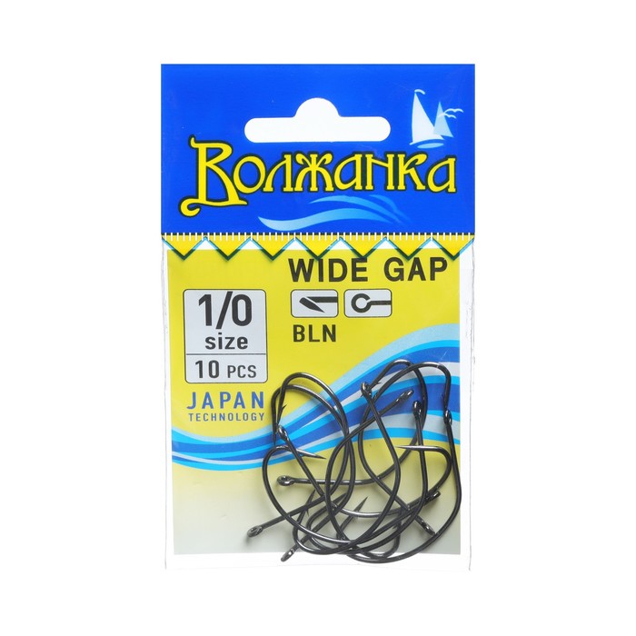 

Крючки "Волжанка" Wide Gap № 1/0, 10 шт