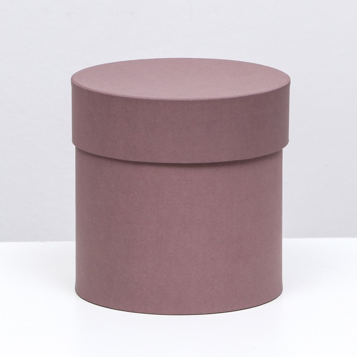 Шляпная коробка кофейная, 13 х 13 см коробка шляпная бархатная бежевая 16 х 16 см