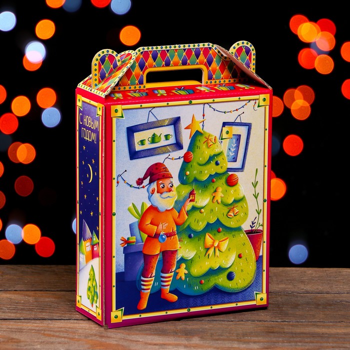 Подарочная коробка Гномы 16,8 х 7 х 25 см подарочная коробка новогодний хоровод 16 8 х 7 х 25 см