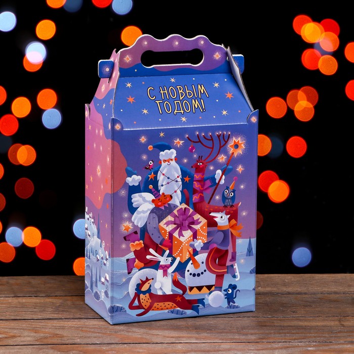 Подарочная коробка Фантазия в фиолетовом 17,8 х 10 х 32,5 см