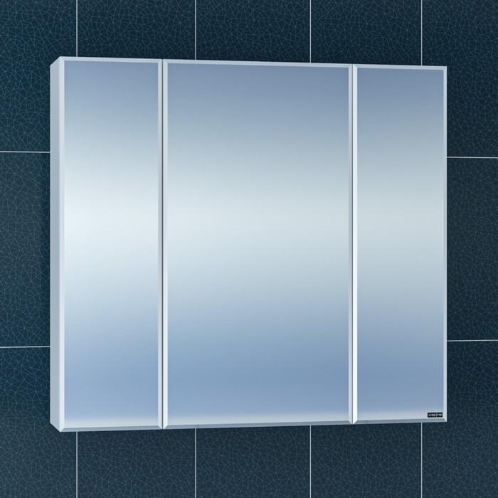 Зеркало-шкаф СаНта «Стандарт 80», цвет белый зеркальный шкаф санта стандарт 80 белый