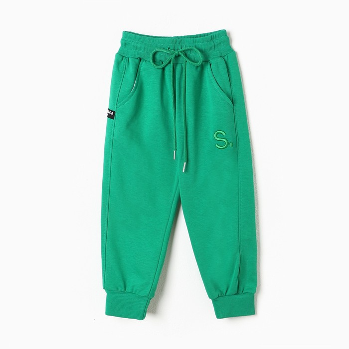 Брюки спортивные для мальчиков, цвет зеленый, рост 80-86 см брюки спортивные для мальчиков цвет зеленый рост 86 92 см