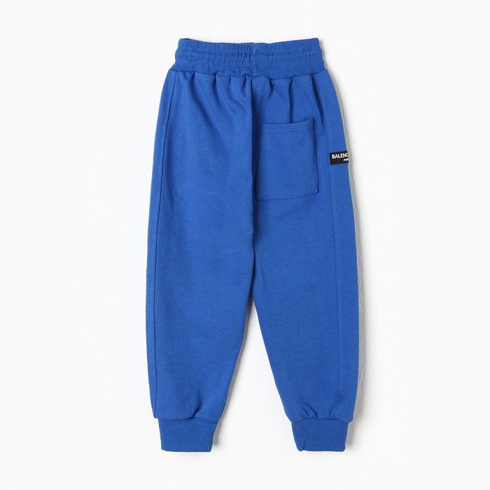 фото Брюки спортивные для мальчиков, цвет синий, рост 86-92 см oscar hit