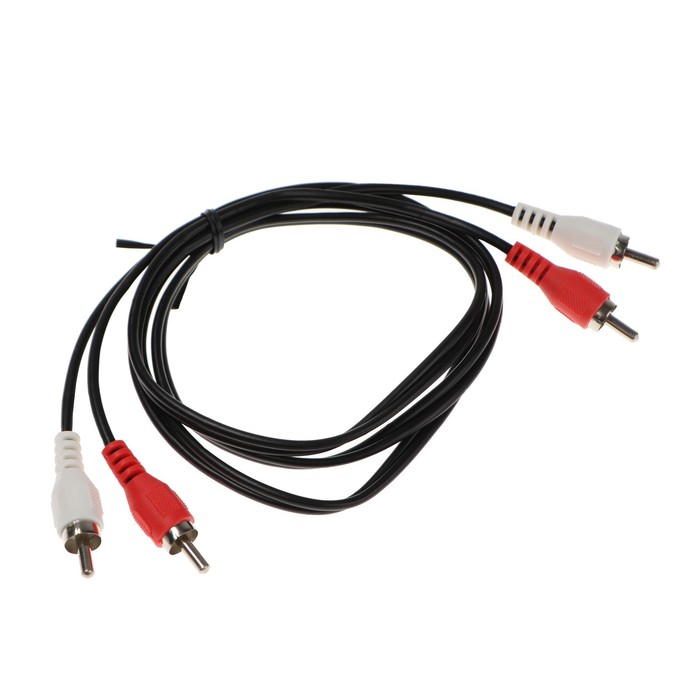 Кабель аудио/видео Сигнал, 2xRCA(m)-2xRCA(m), 1 м, чёрный аудио стерео кабель vivanco 2xrca m 2xrca m 1 5м 46012