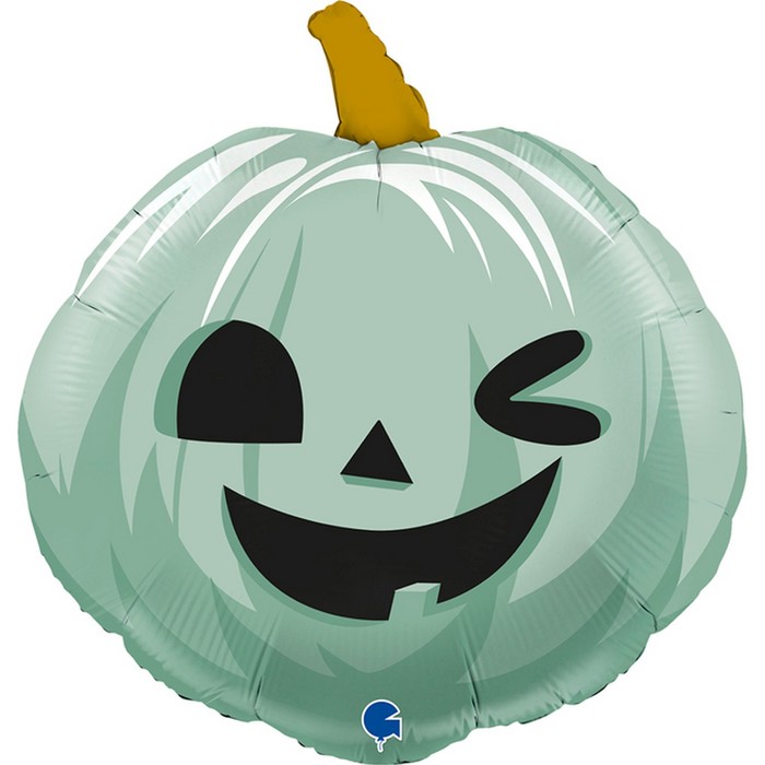 Шар фольгированный 22 «Тыква на Хэллоуин», фигура, цвет зелёный шар фольгированный 12 тыква на хэллоуин мини фигура цвет оранжевый