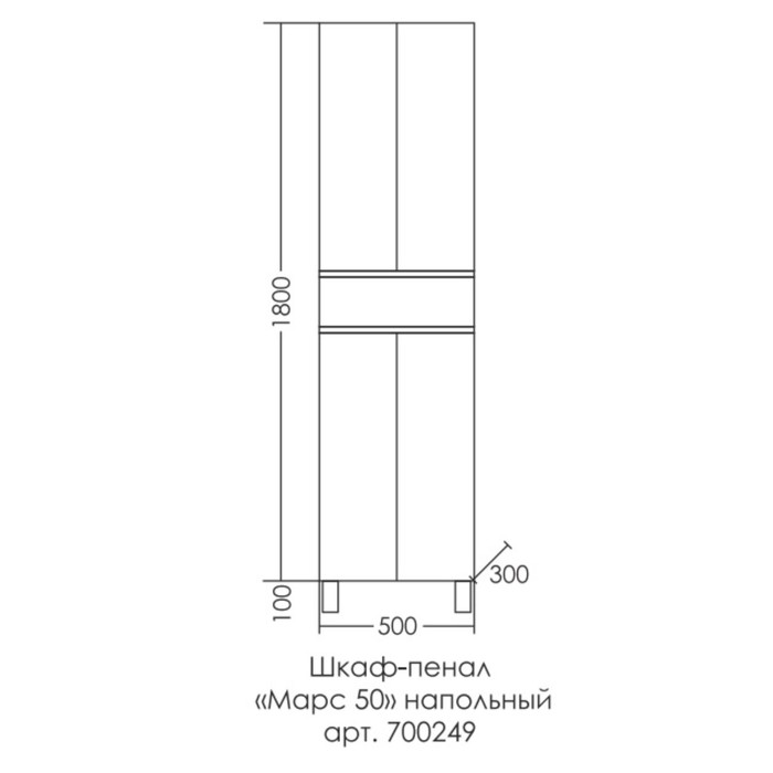 фото Шкаф-пенал санта «марс 50», напольный