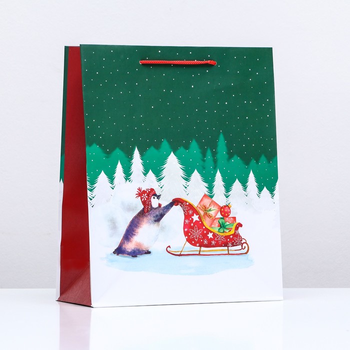 Пакет подарочный Нарядная зима , 26 х 32 х 12 см пакет подарочный нарядная ёлка 26 х 32 х 12 см