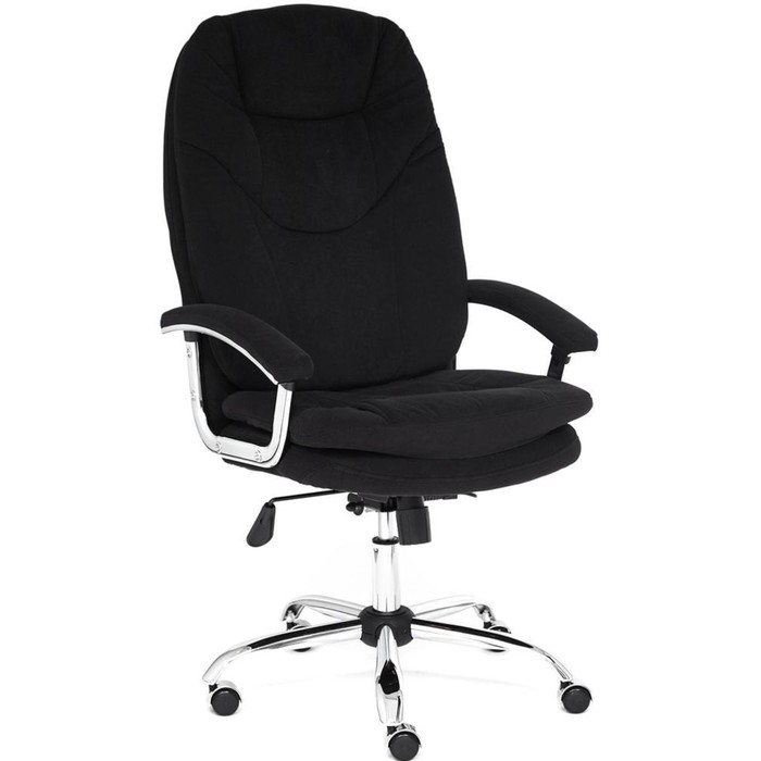Кресло руководителя SOFTY LUX флок, черный, 35 кресло tetchair softy lux флок коричневый 6