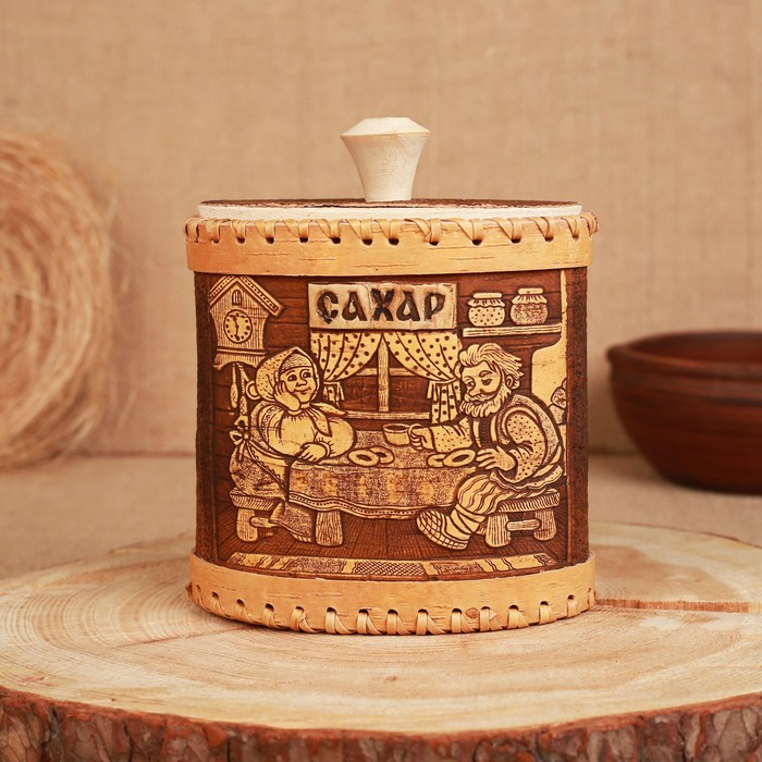 

Туес «Сказка», сахар, 15х9х17 см, береста