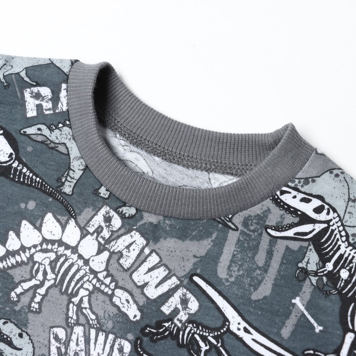 

Пижама для мальчика, цвет серый, рост 116 см