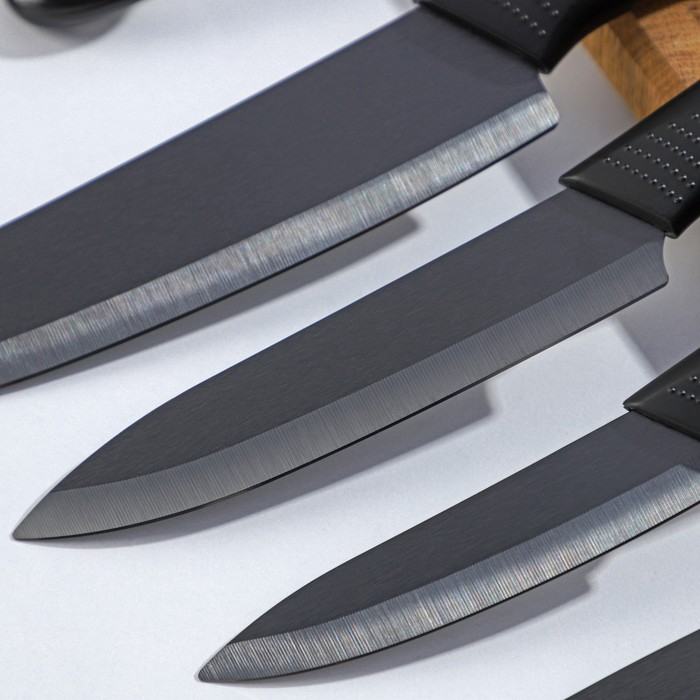 

Набор ножей Magistro Black, 4 предмета, цвет чёрный