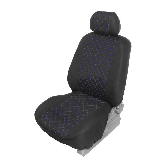 фото Чехлы на сиденья в автомобиль torso premium 11 предметов, синяя строчка