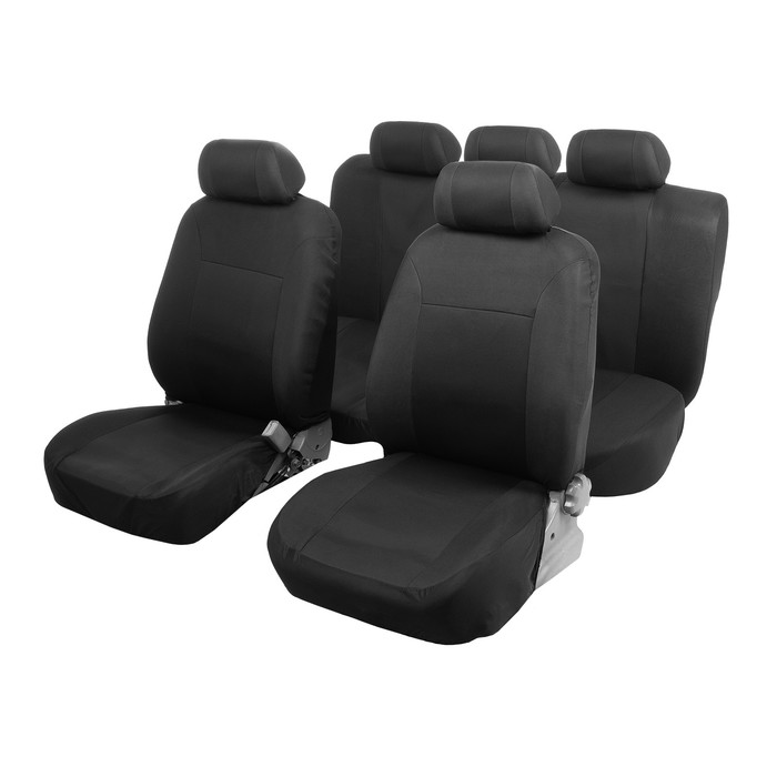 цена Чехлы на сиденья в автомобиль TORSO Premium, 11 предметов, черный