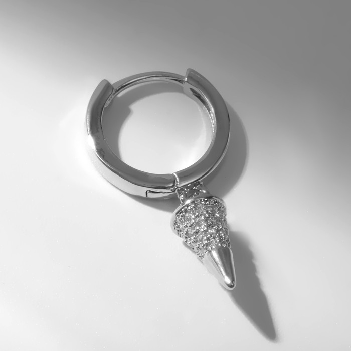 Пирсинг в ухо (хеликс) «Шип», d=8 мм, цвет белый в серебре пирсинг в ухо хеликс лист цвет белый в серебре