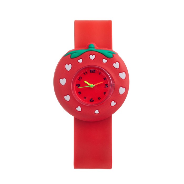 Часы наручные детские Клубничка, ремешок силикон часы наручные детские клубничка
