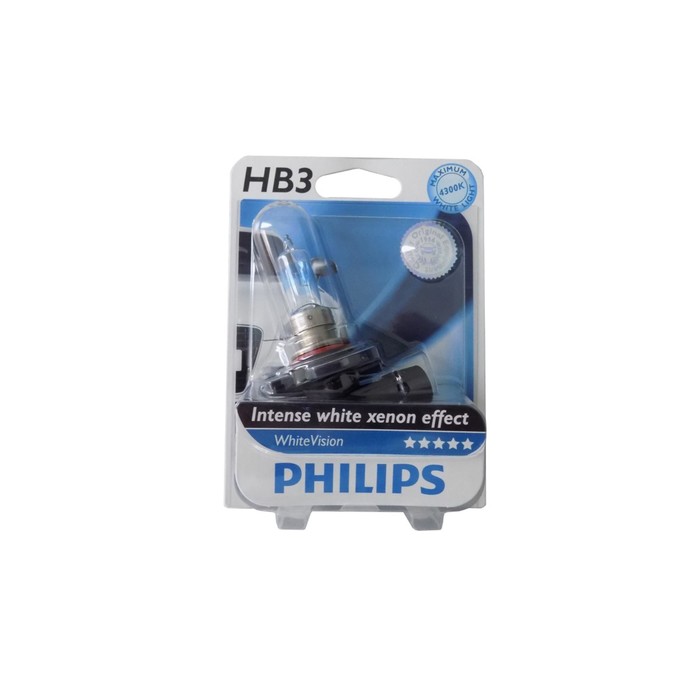 

Галогенная лампа Philips WHITE VISION HB3/9005 (65) P20d, 4300 К, 12 В, блистер