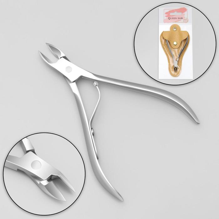 Кусачки маникюрные, одинарная пружина, 9см, рабочая область-9мм, цвет серебристый