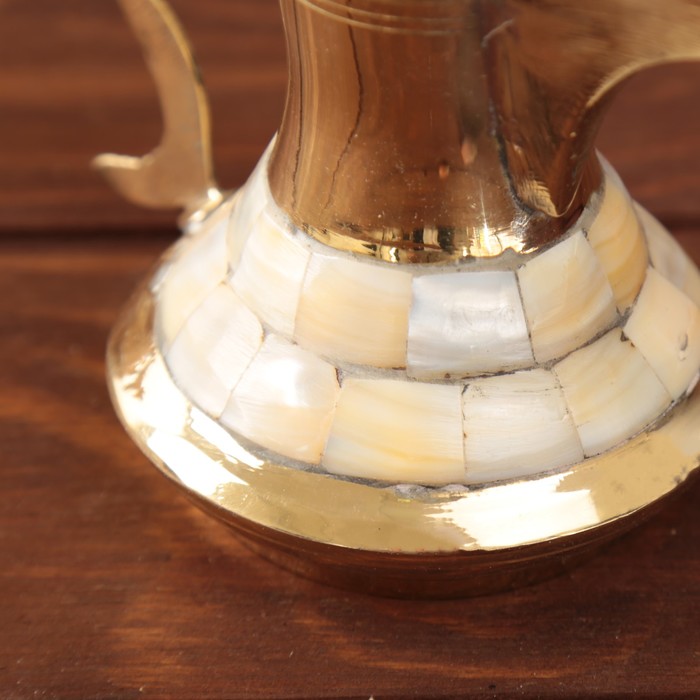 Набор посуды с перламутровыми вставками "Рахат Лукум": поднос, 6 чашек, чайник