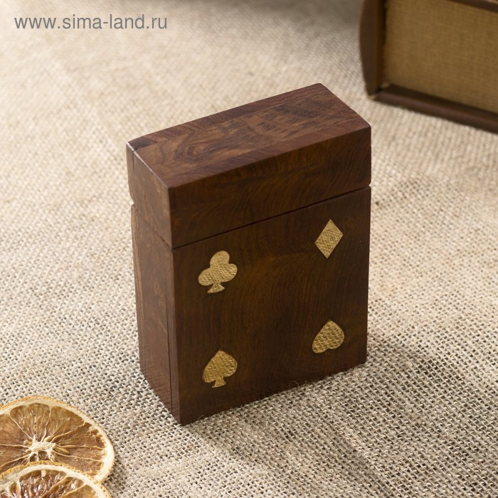 

Колода игральных карт в шкатулке "Масть" 11х8х4 см