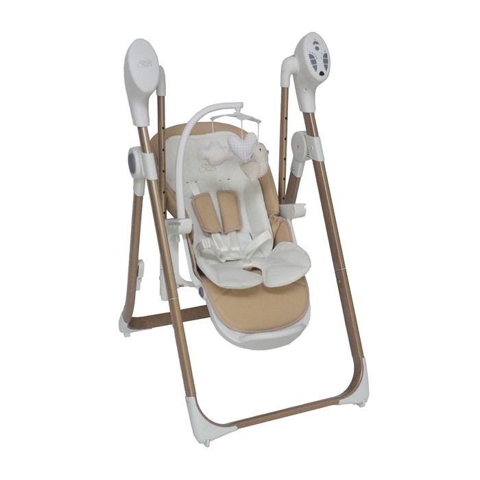 Стульчик для кормления Sweet Baby Fiesta Gold Beige, с функцией электрокачелей