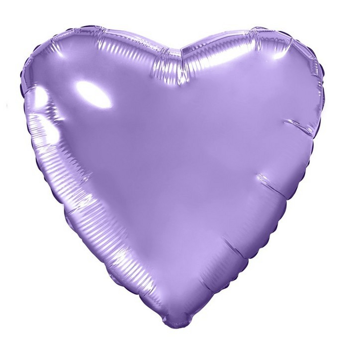 Шар фольгированный 19 «Сиреневый», сердце