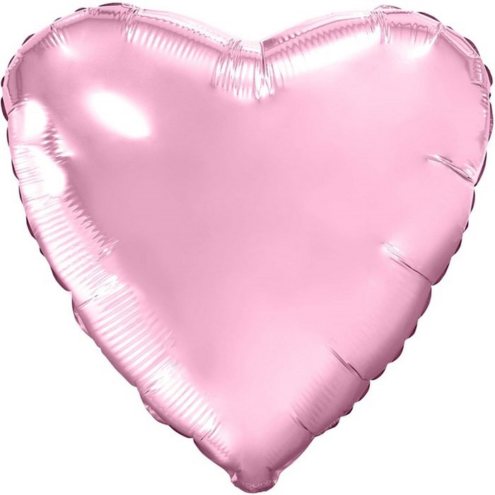 Шар фольгированный 19 сердце «Нежно-розовый»