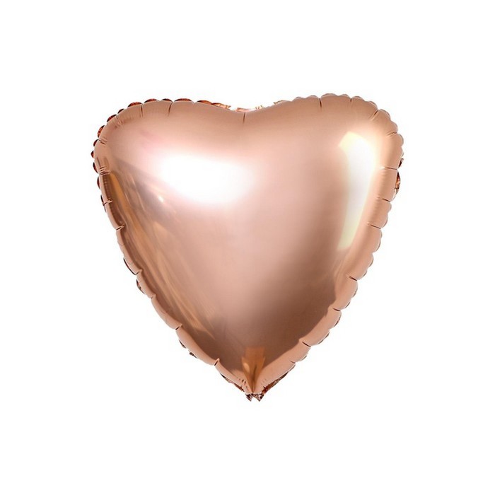 Шар фольгированный 19 сердце Мистик розовое золото