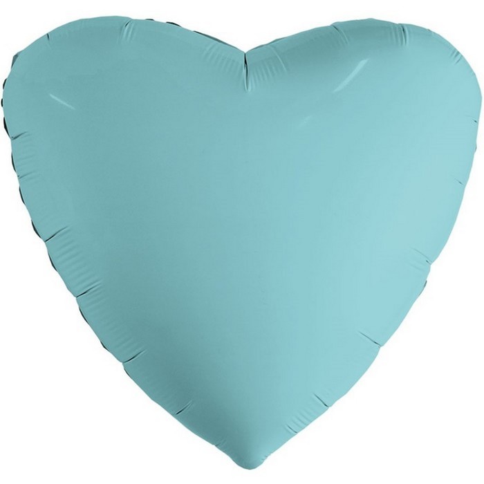 Шар фольгированный 19 сердце Мистик аквамарин шар фольгированный 19 сердце цвет мистик абрикос