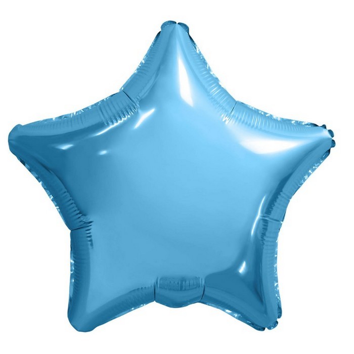 Шар фольгированный 19 «Холодный голубой», звезда