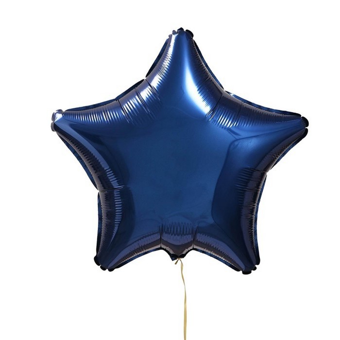 Шар фольгированный 19 «Тёмно-синий», звезда шар фольгированный 19 звезда синий