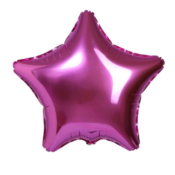 Шар фольгированный 19 «Розовый», звезда
